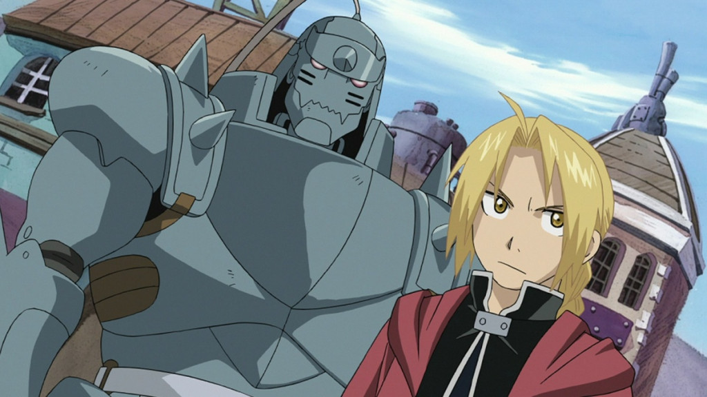 Alphone Elric and his brother Edward, the “Fullmetal Alchemist.” in a still from Fullmetal Alchemist Brotherhood