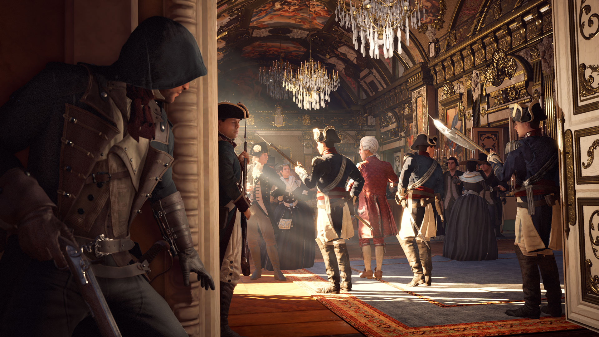 Amo Dorain scouts a target in 2014’s Assassin’s Creed Unity