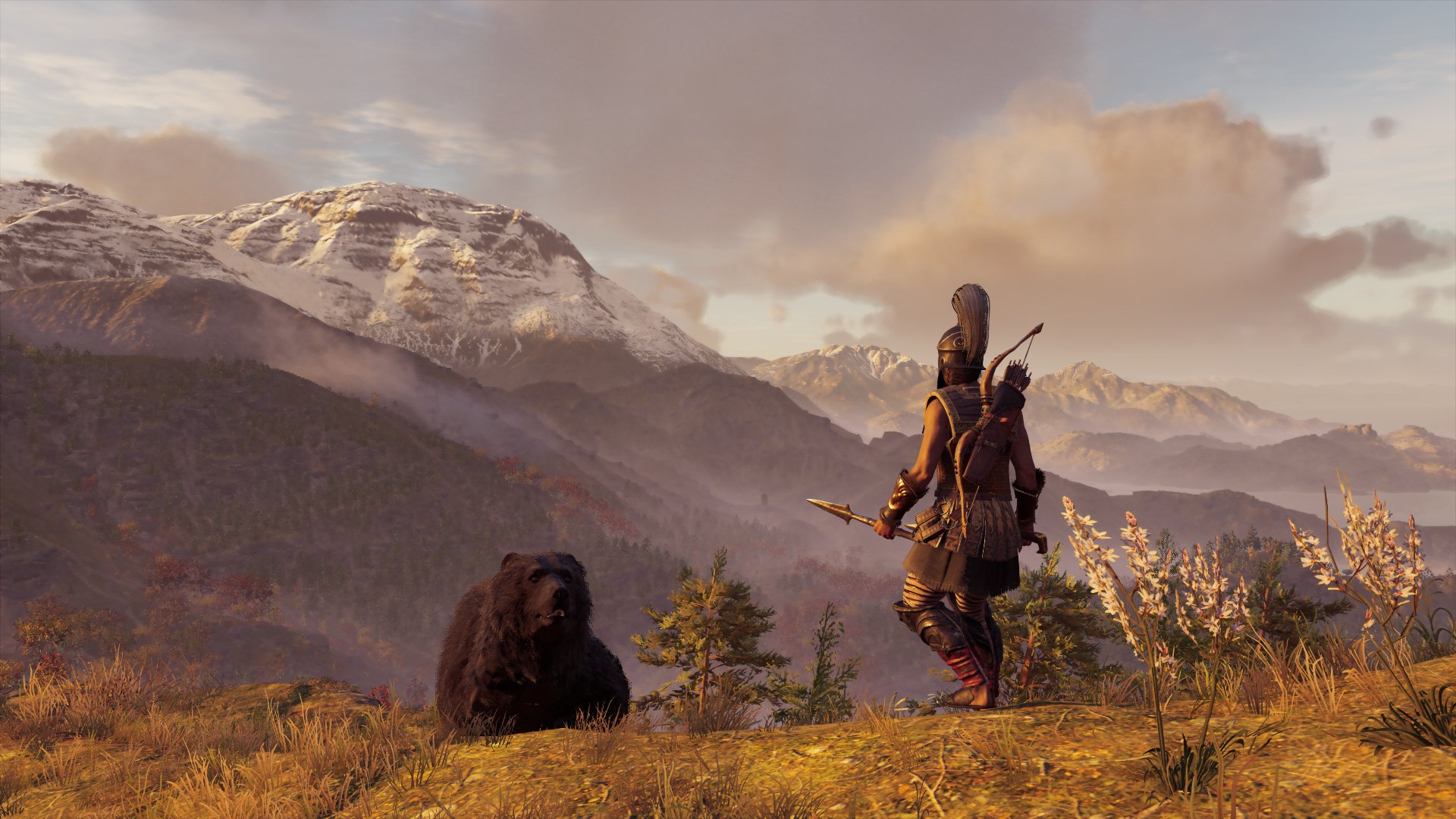 Assassin’s Creed Odyssey — Kassandra faces down a bear
