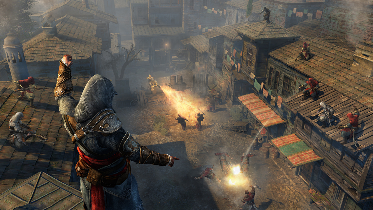 Ezio Auditore da Firenze directs apprentice Assassins in 2011’s Assassin’s Creed: Revelations.