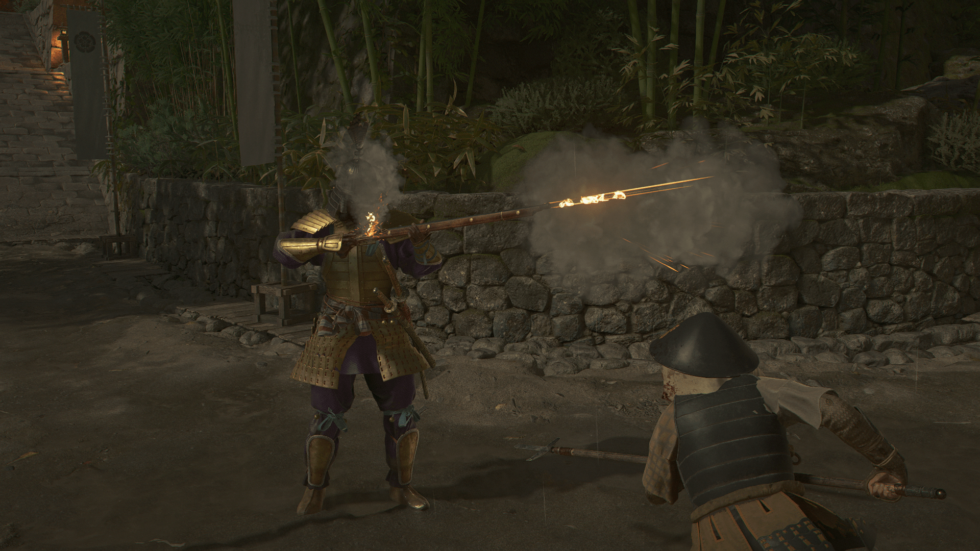 Yasuke fires off a teppo in Assassin’s Creed Shadows