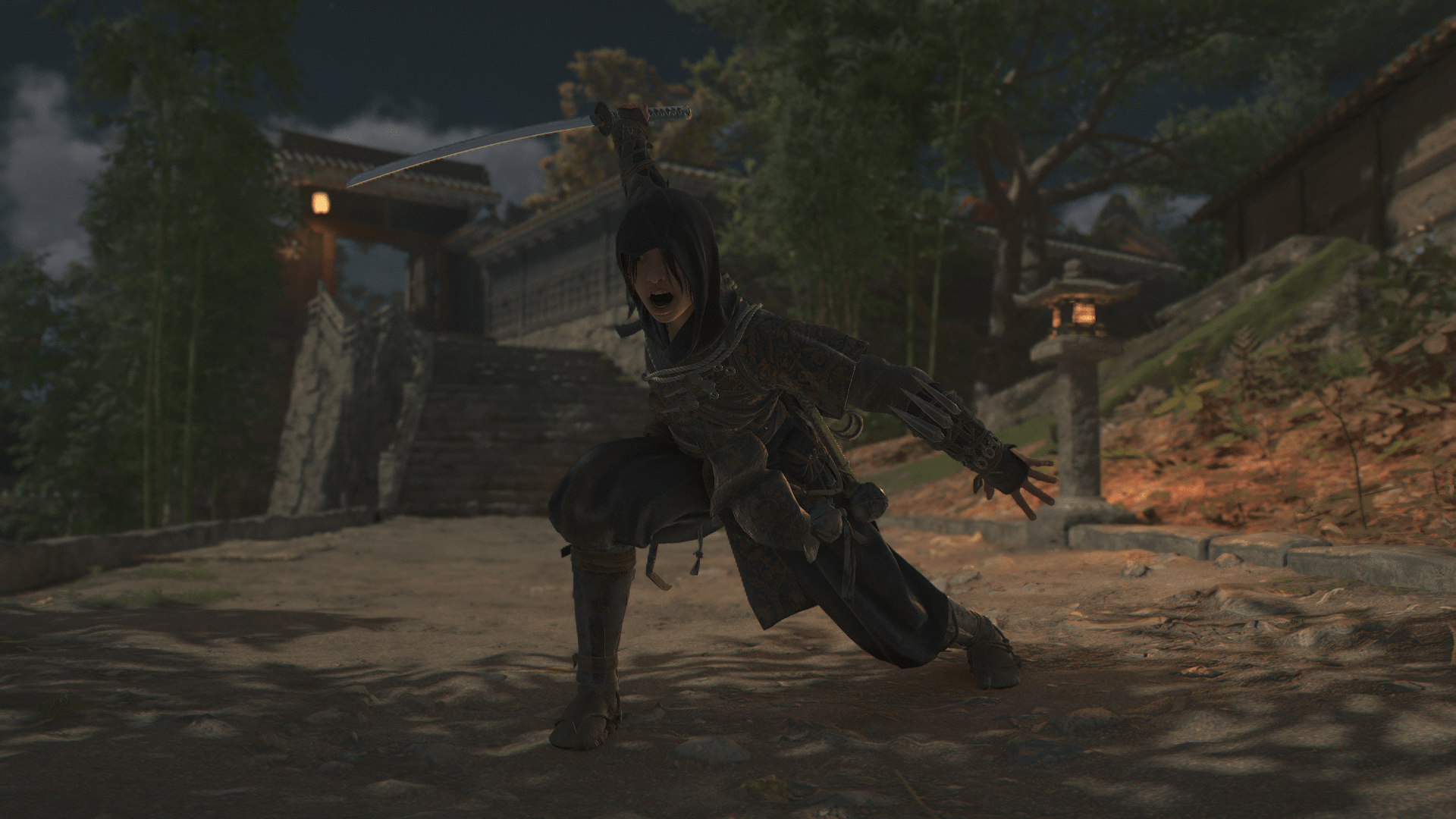 Naoe slices with the katana in Assassin’s Creed Shadows