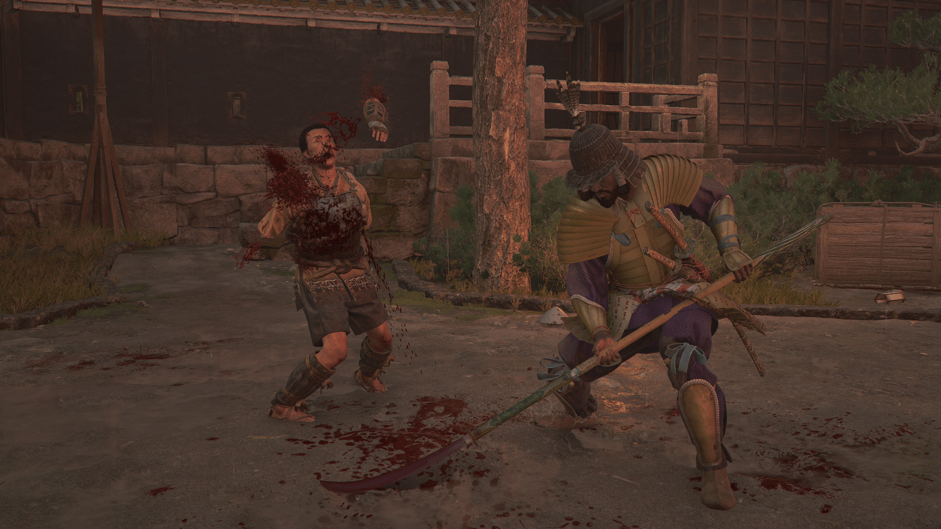 Yasuke slices an enemy’s hand with a naginata in Assassin’s Creed Shadows