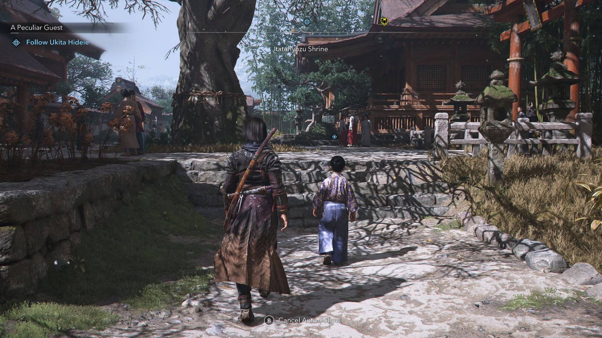 Naoe follows Junjiro in Assassin’s Creed Shadows