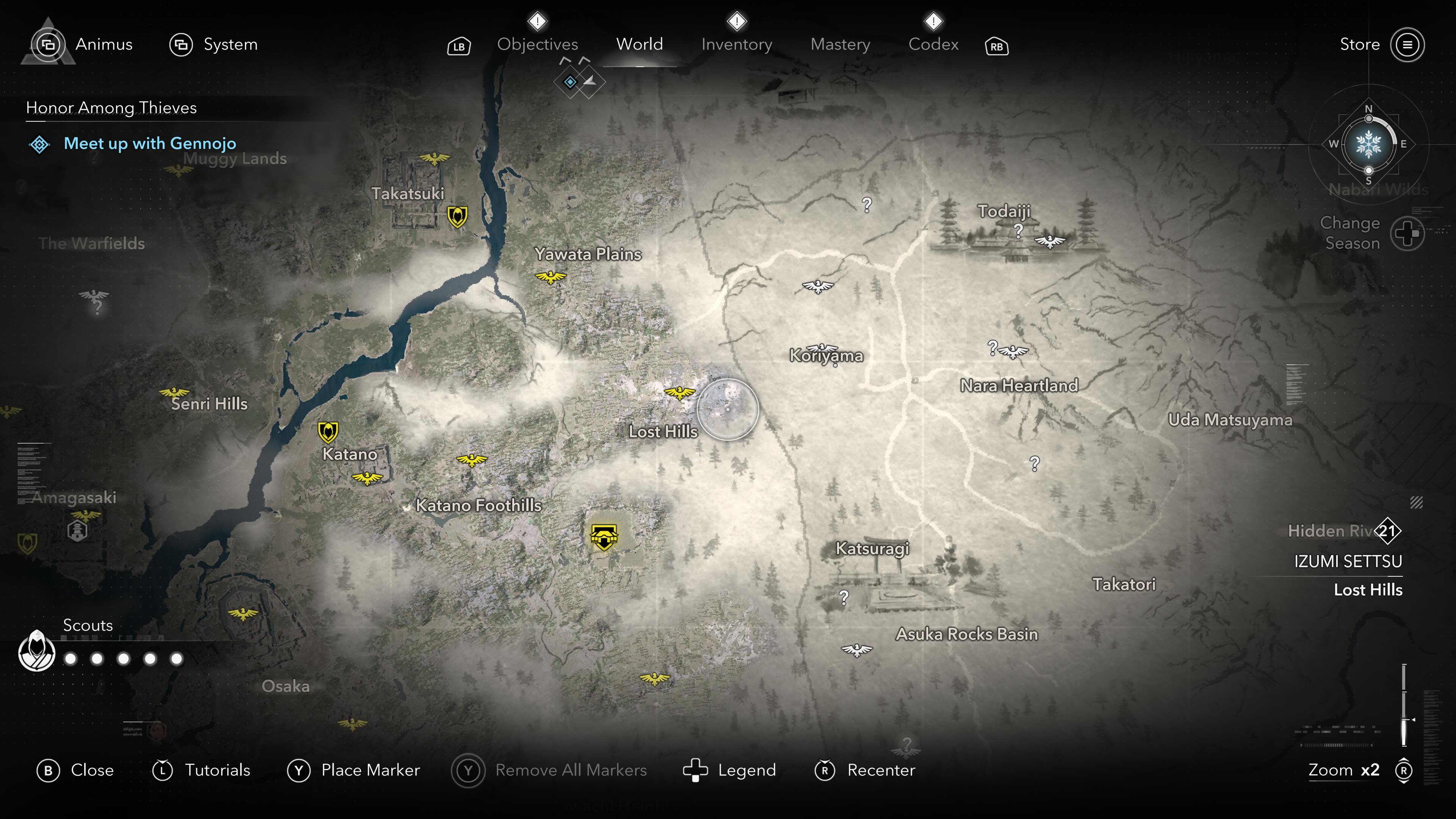 The Assassin’s Creed Shadows map shows a very manageable number of icons