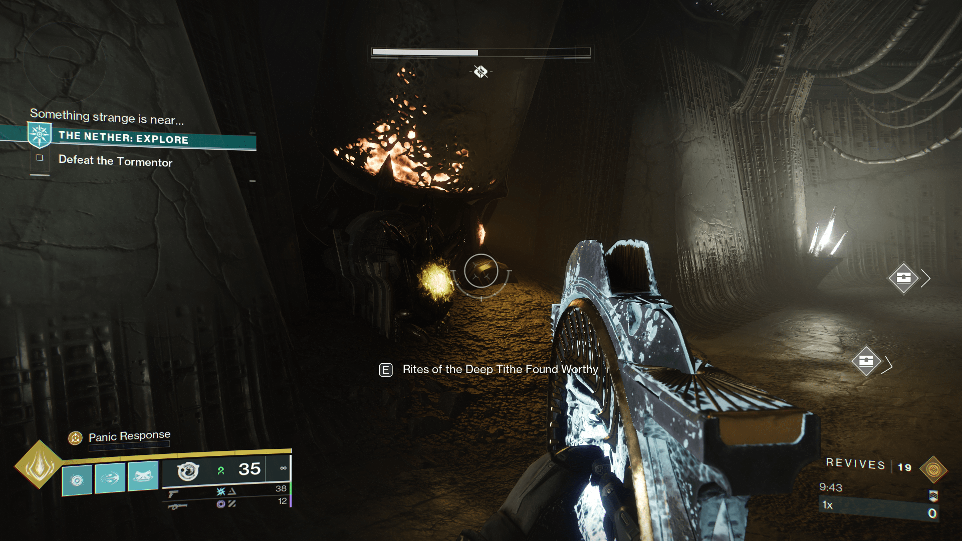 A Guardian goes through the Dreadnaught in Destiny 2