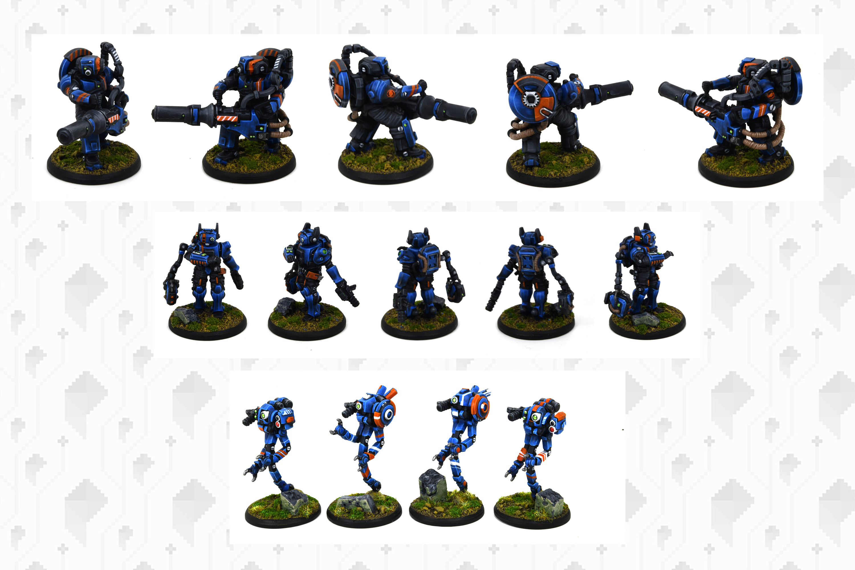 A selection of infantry and drone units