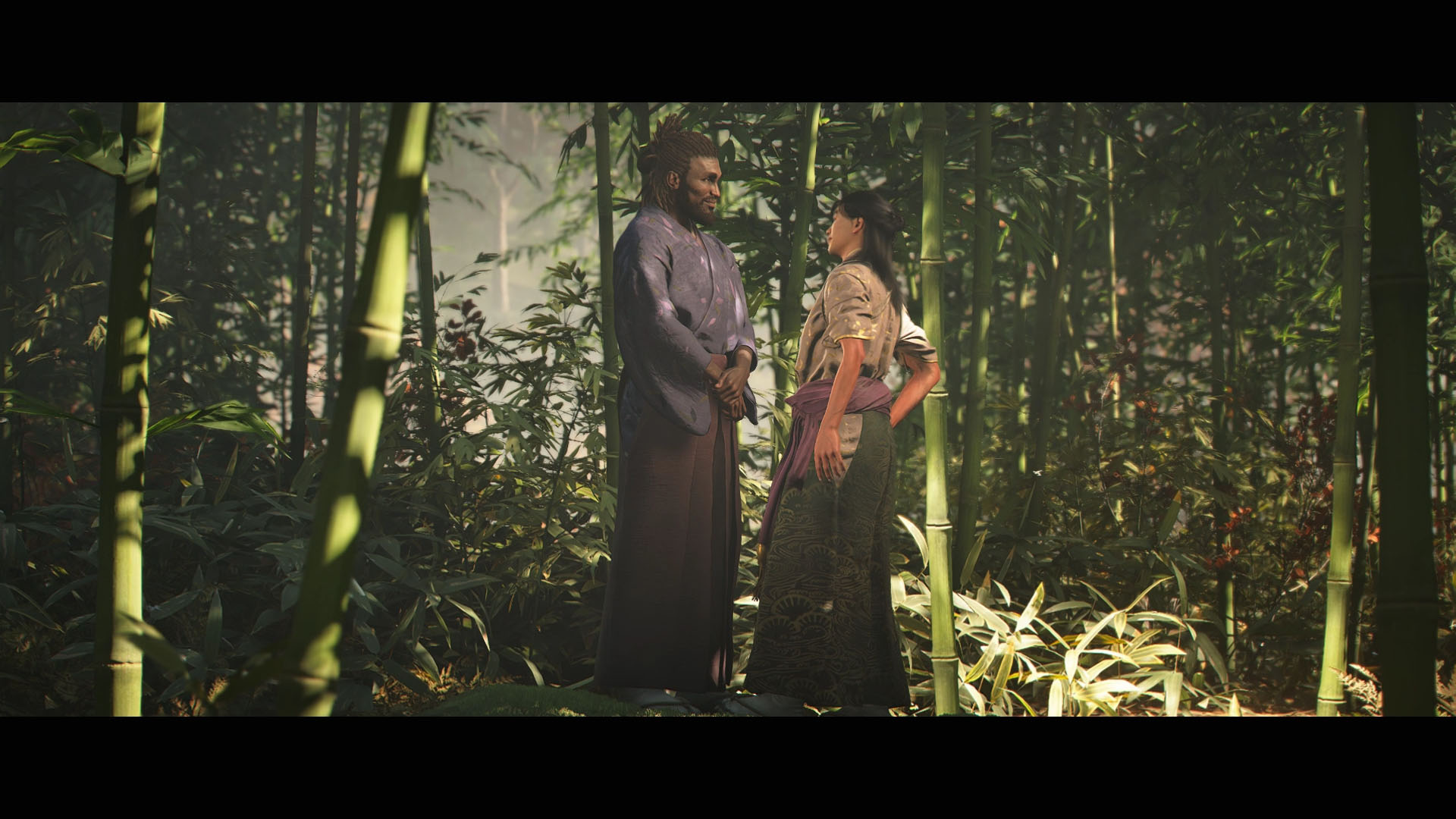 Yasuke romances Ibuki in AC Shadows