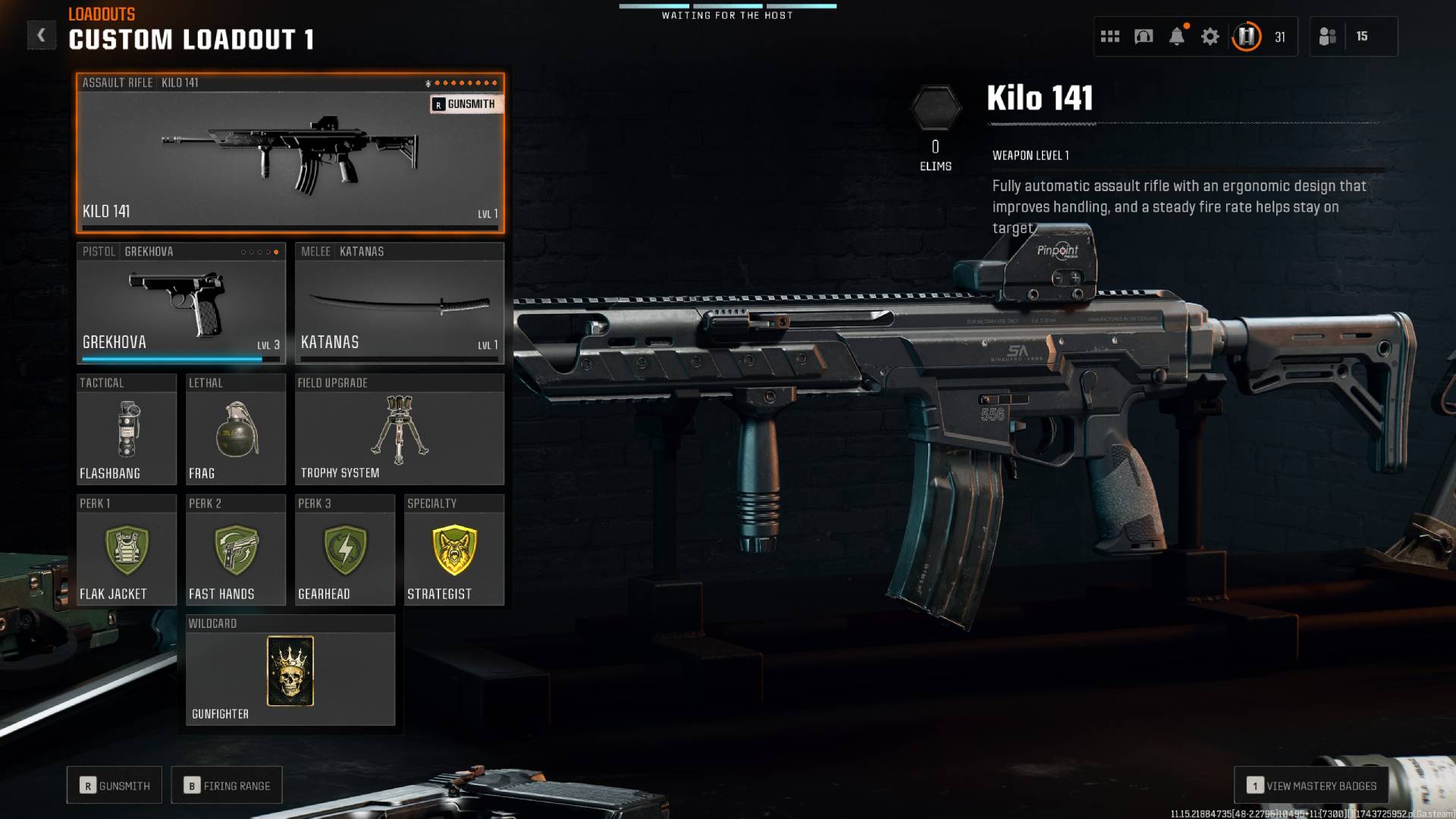 A menu shows the best class loadout for the Kilo 141 in Black Ops 6