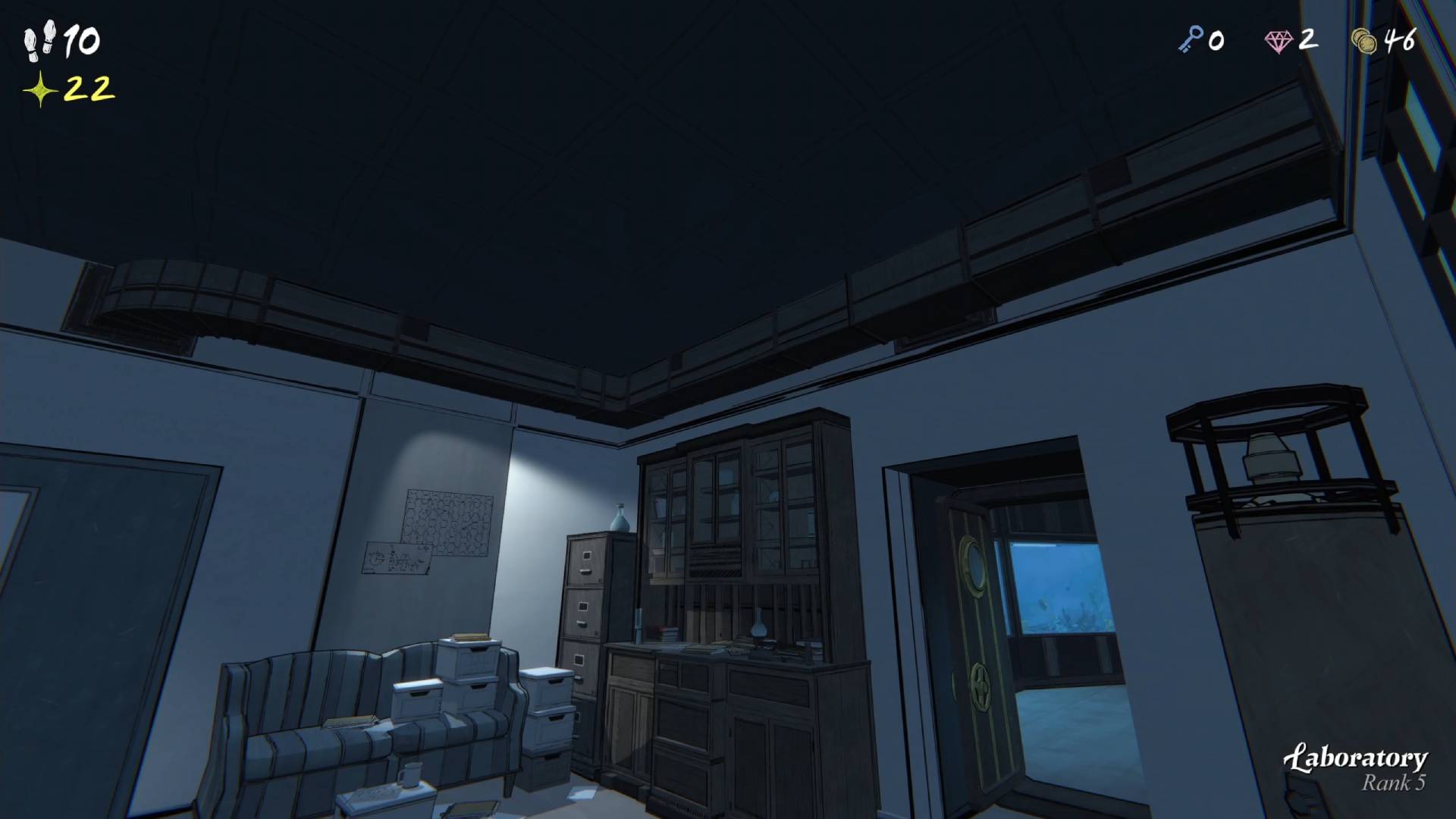 The ducts in the laboratory in Blue Prince.