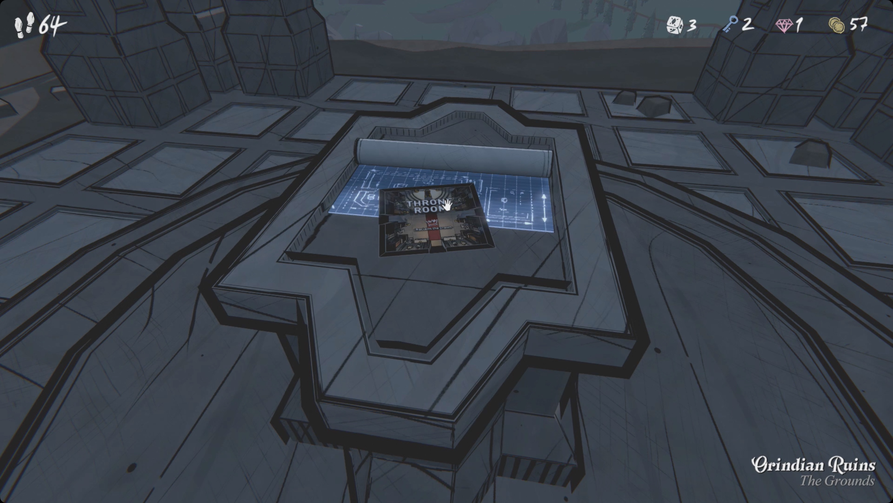 Blue Prince Throne Room blueprint