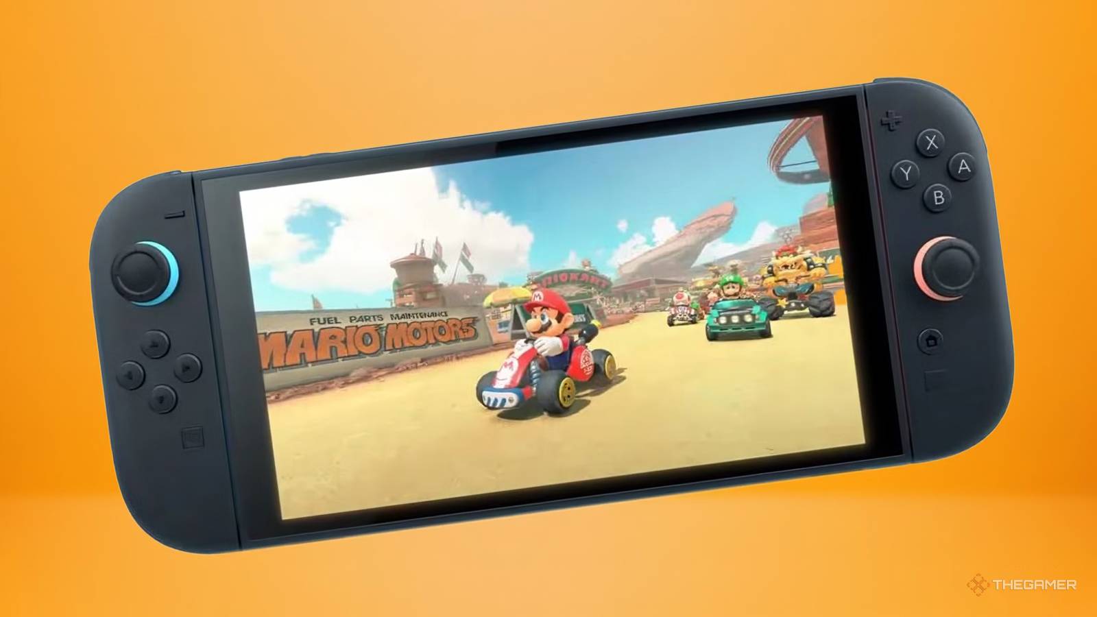 Nintendo Switch console on a desk ready for gaming