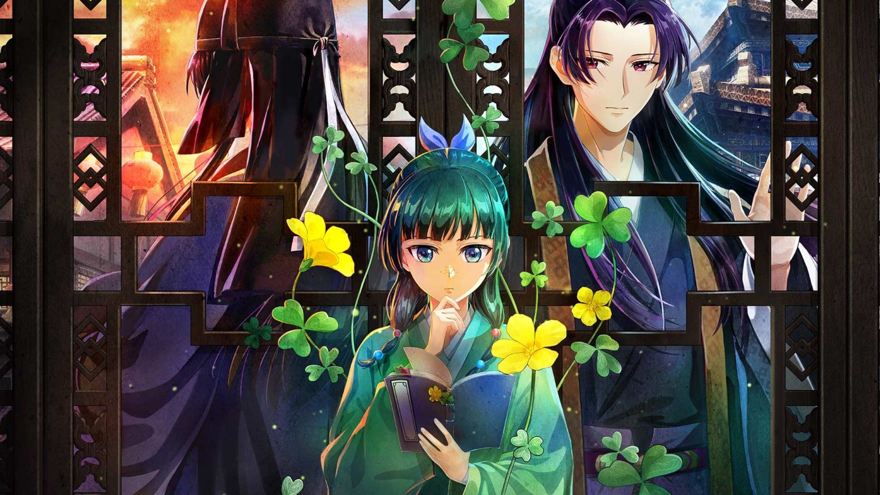 Colorful anime-style illustration representing the world of The Apothecary Diaries