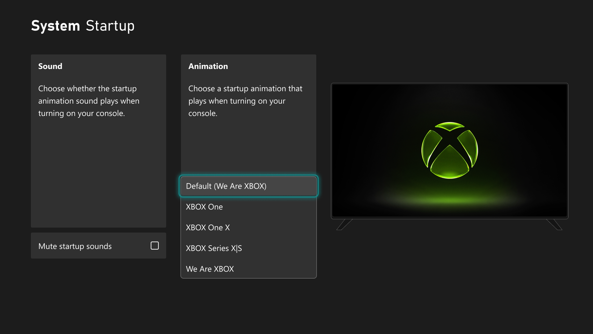 Player navigating console settings on screen