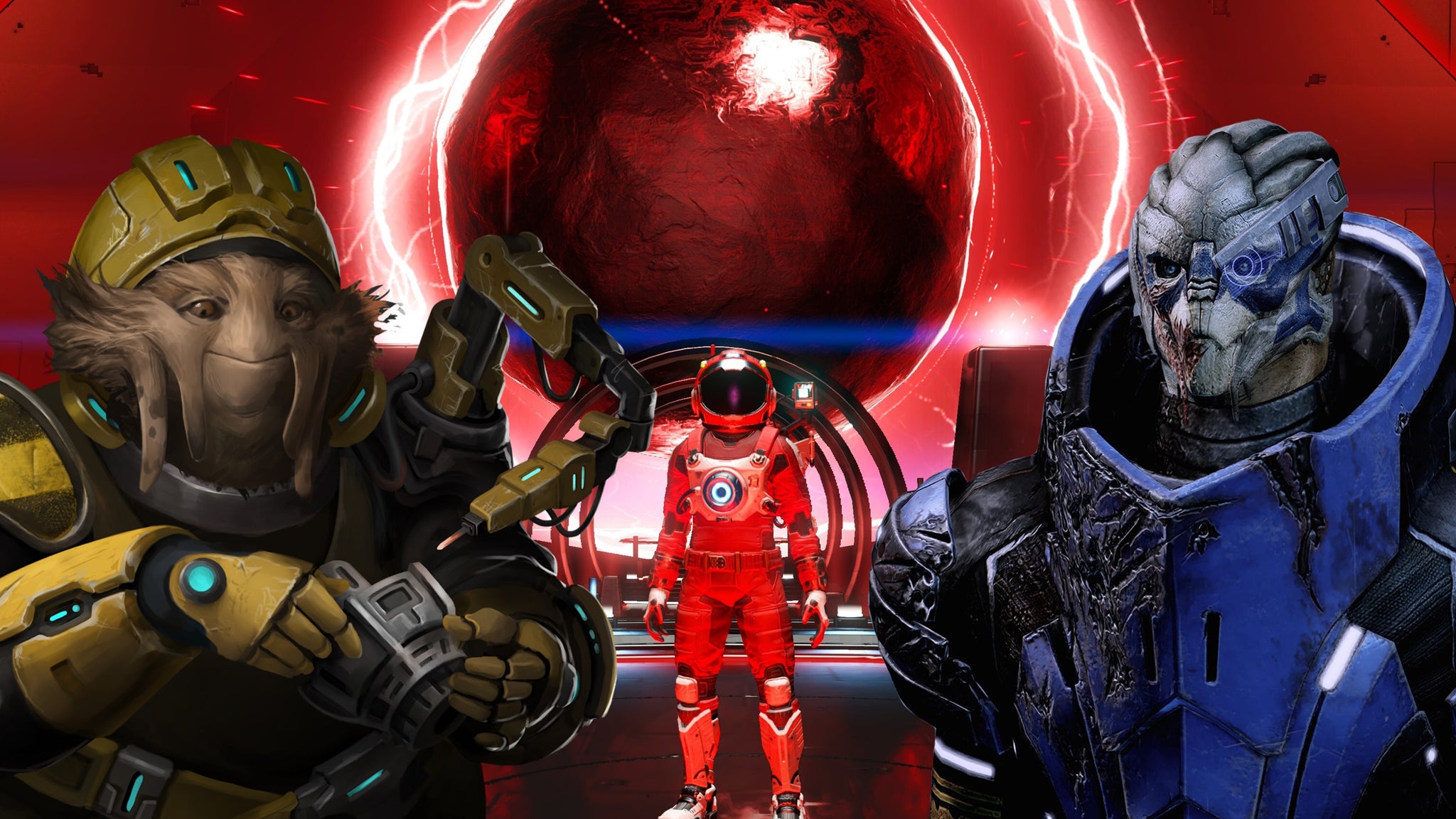 Colorful cosmic imagery suggesting faction or alliance branding