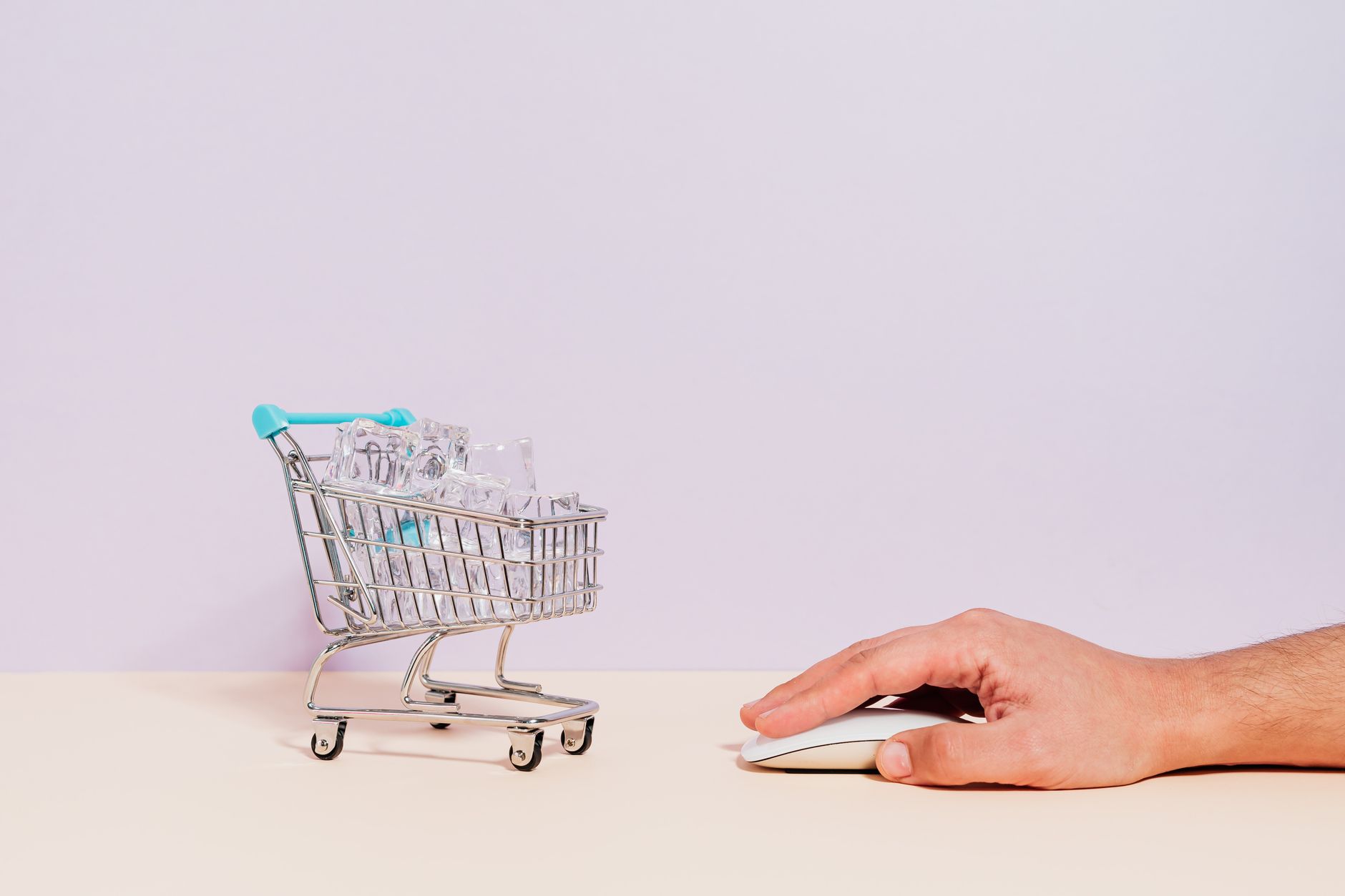 Person browsing an online store on a laptop