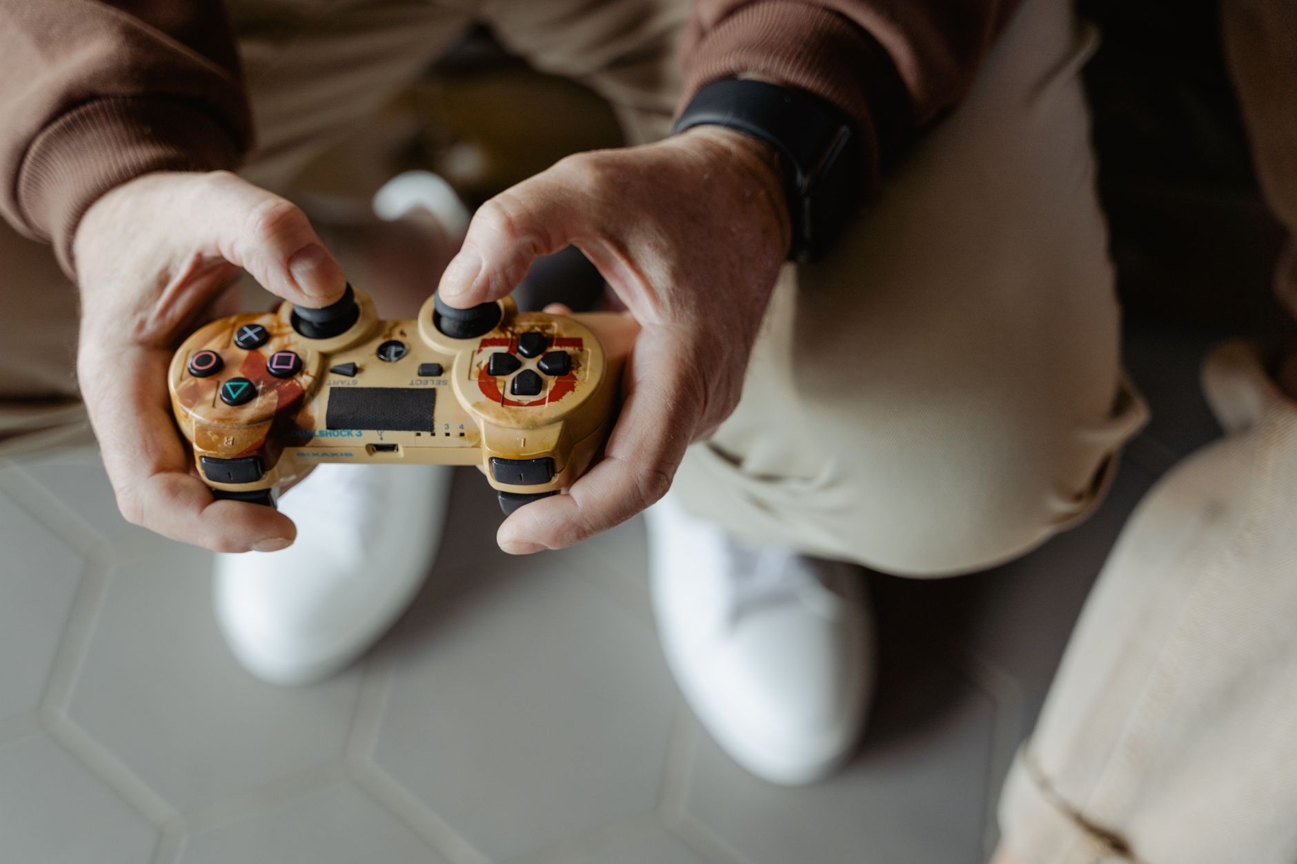 Multiple gaming platforms and controllers displayed together