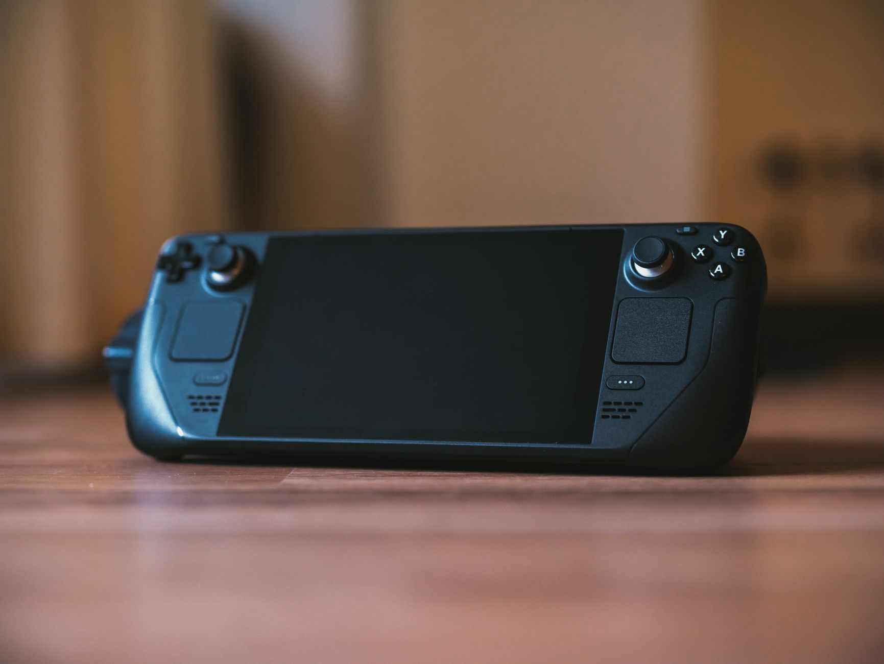 Player using a handheld gaming console