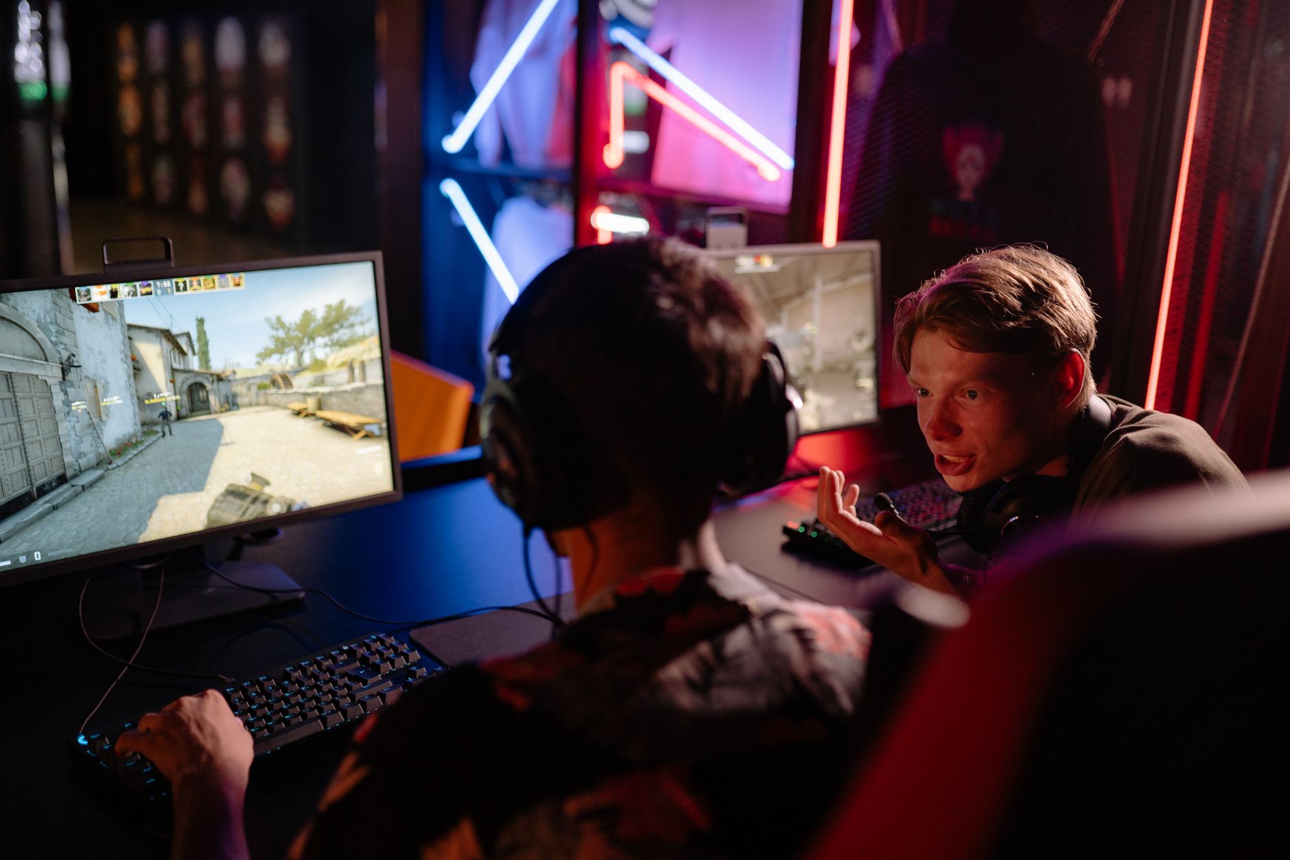 Action game gameplay on a modern console
