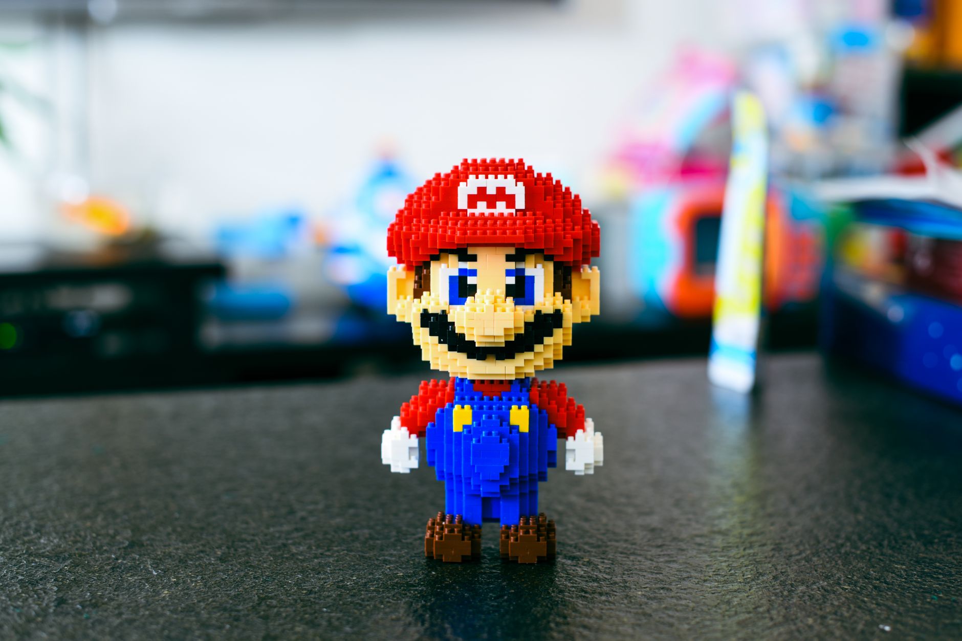 Detailed video game character figurine on a desk