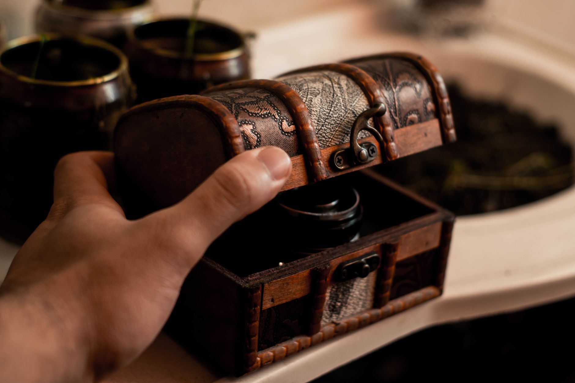 A chest containing rare loot items in a survival game setting