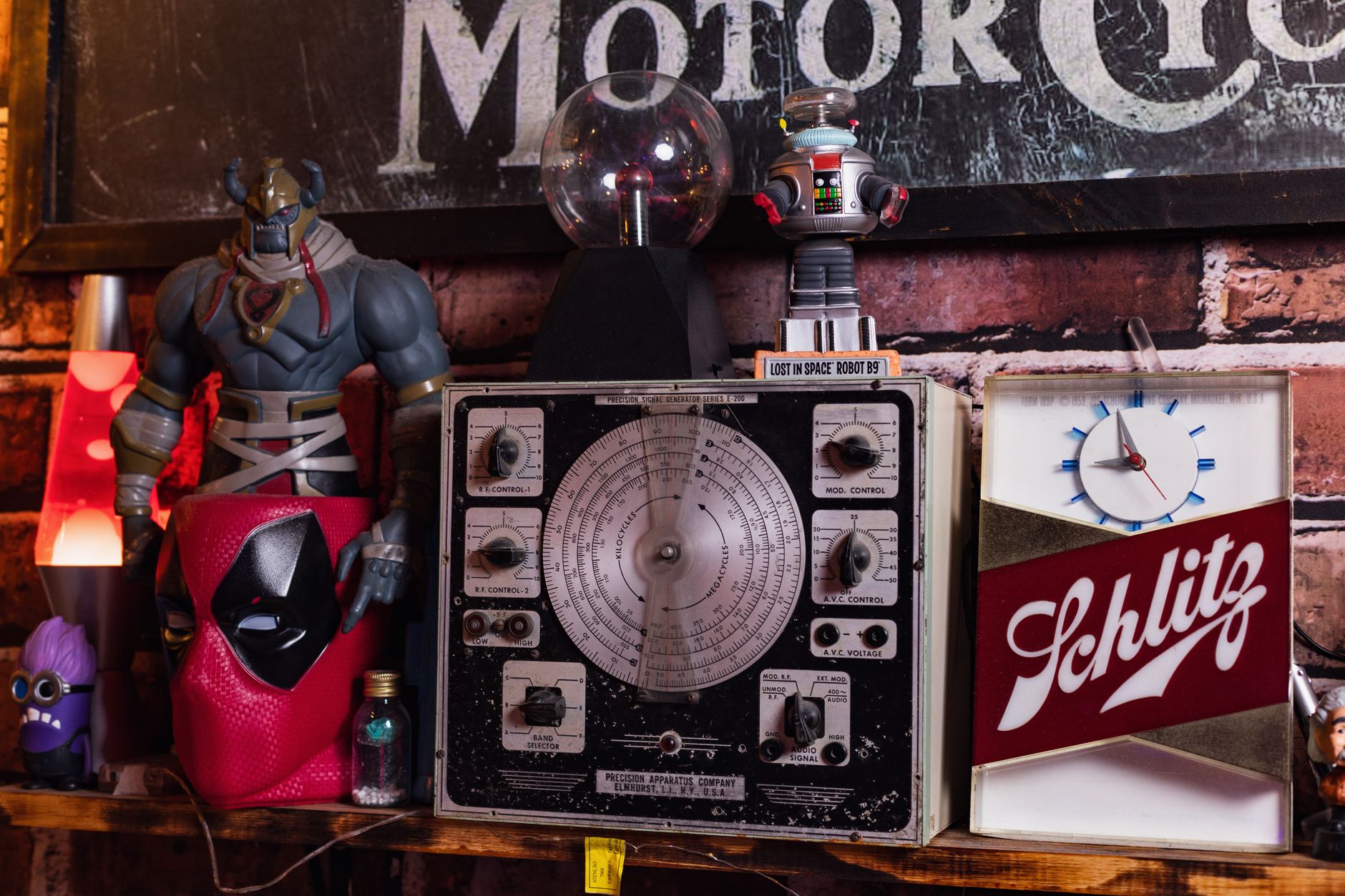 Gaming collectibles and special edition items on a shelf