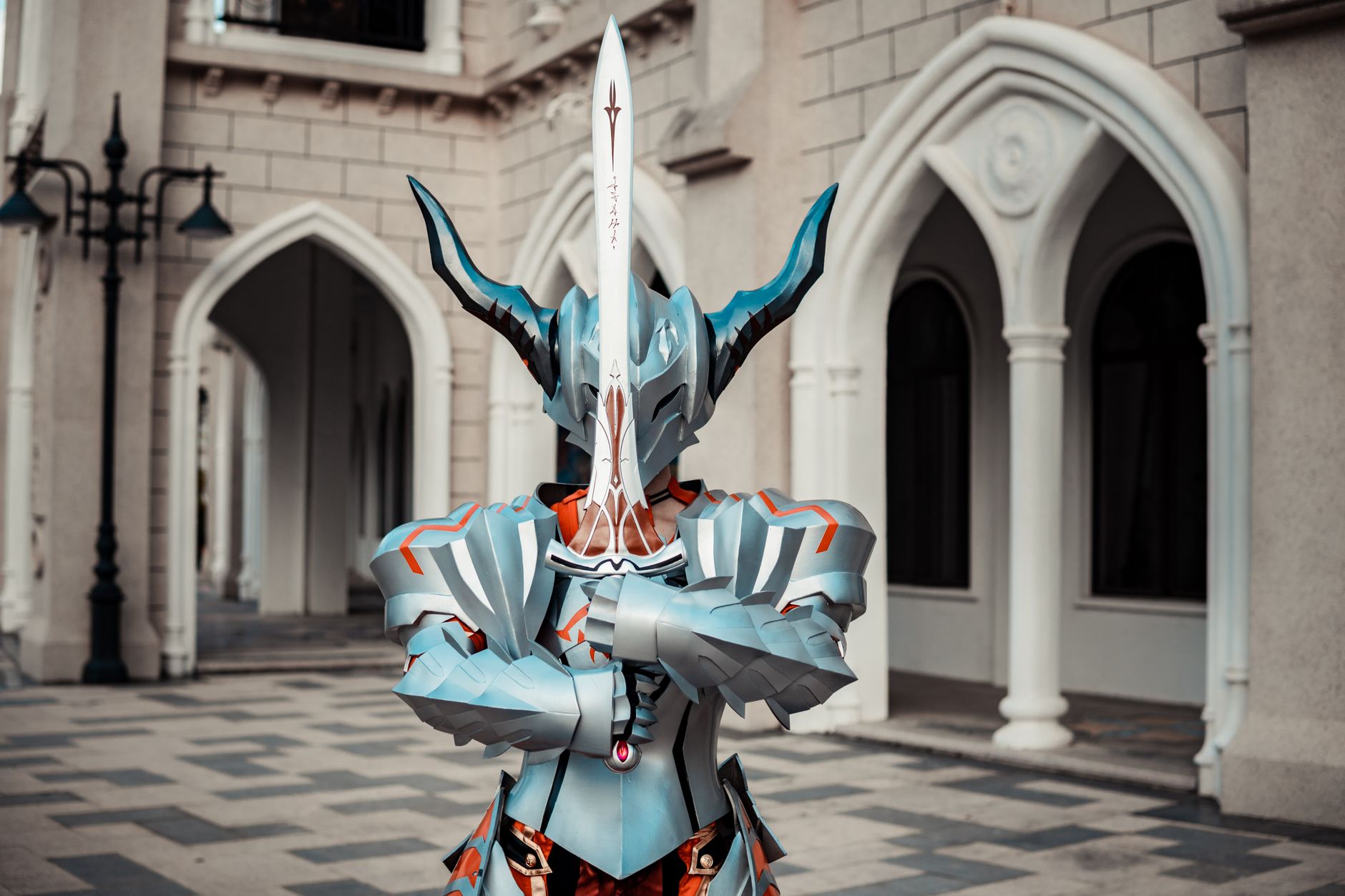 A player immersed in an RPG adventure on a console